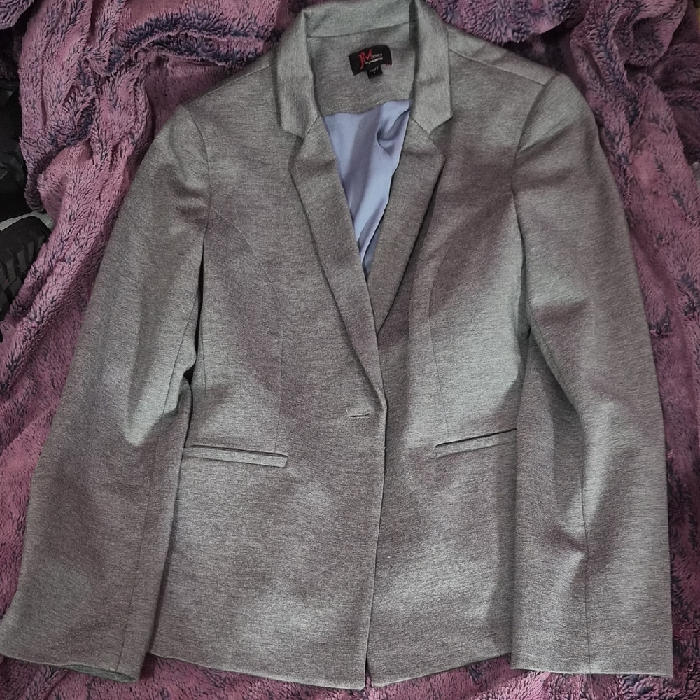 JM Studio Gray Women's Tailored Blazer Sz 8